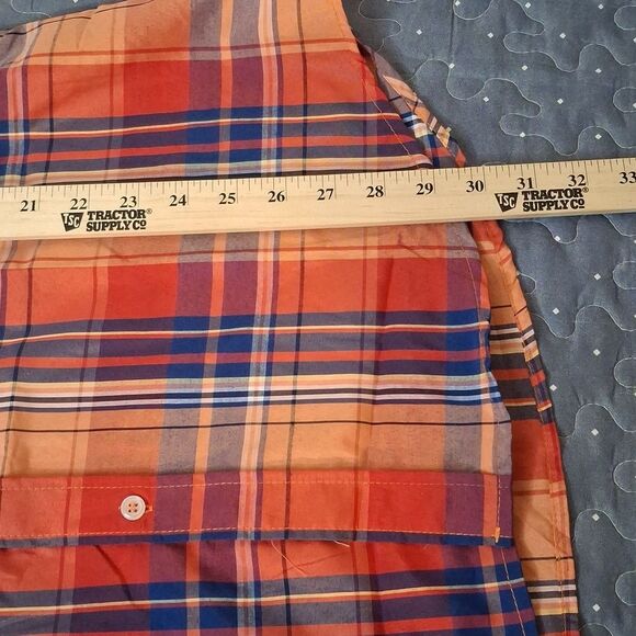 TRUE ROCK Red and Blue Casual Button Down Shirt Size XXL NWT - Picture 7 of 7